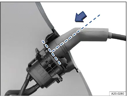 Volkswagen ID.4 - Fig. 2 Fully inserted charging connector (general example).