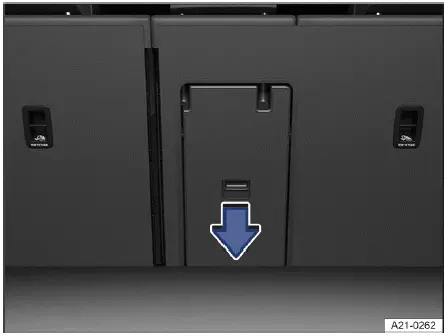 Volkswagen ID.4 - Fig. 2 Pass-through in the luggage compartment.