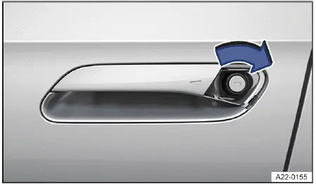 Volkswagen ID.4 - Fig. 2 Emergency locking of driver door.