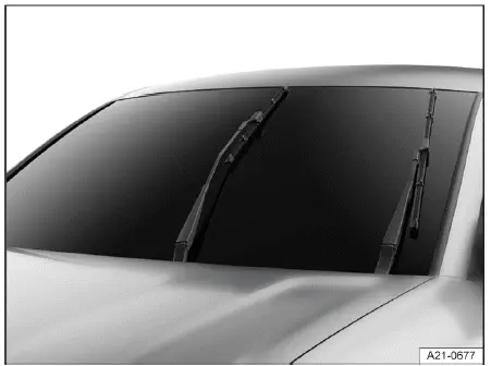 Volkswagen ID.4 - Fig. 1 Windshield wipers in service position