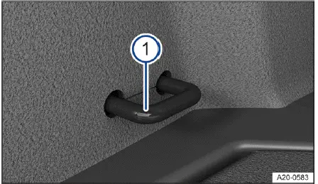 Volkswagen ID.4 - Fig. 1 In the luggage compartment: Tie-down (general example).
