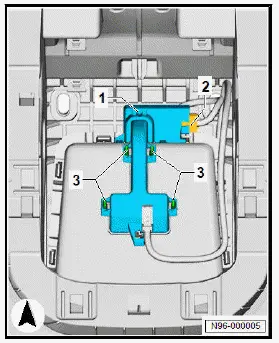 Volkswagen ID.4. Removing and installing light 1 for front centre console background lighting [L193]