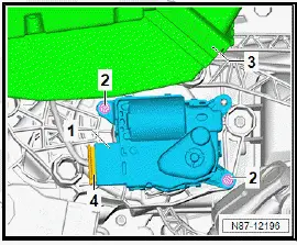 Volkswagen ID.4. Removing and installing control motor for front left air distribution flap [VX93], left-hand drive vehicles 
