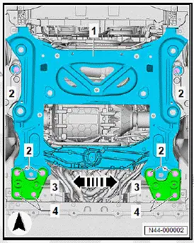 Volkswagen ID.4. Adjusting camber at front wheels 