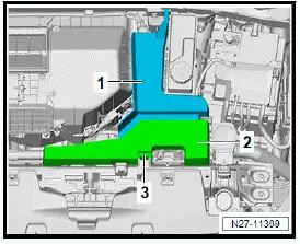 Volkswagen ID.4. Detaching and attaching refrigerant lines at air conditioner compressor