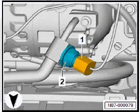 Volkswagen ID.4. Detaching and attaching refrigerant lines at air conditioner compressor