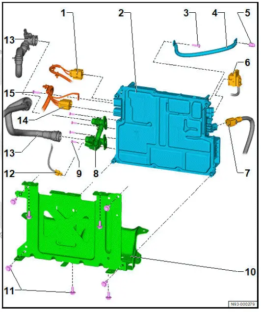 Volkswagen ID.4. Charging unit for high-voltage battery, with integrated voltage converter 