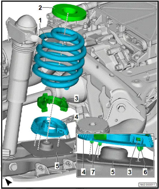 Volkswagen ID.4. Removing and installing shock absorber