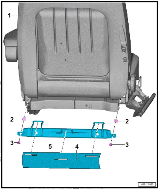 Volkswagen ID.4. Assembly overview front child seat anchors