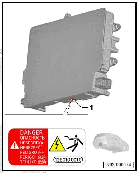 Volkswagen ID.4. Checking warning stickers
