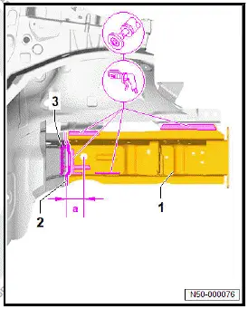 Volkswagen ID.4. Renewing front right longitudinal member, part section (second separating cut)