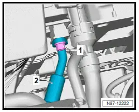 Volkswagen ID.4. Detaching and attaching refrigerant lines at condenser