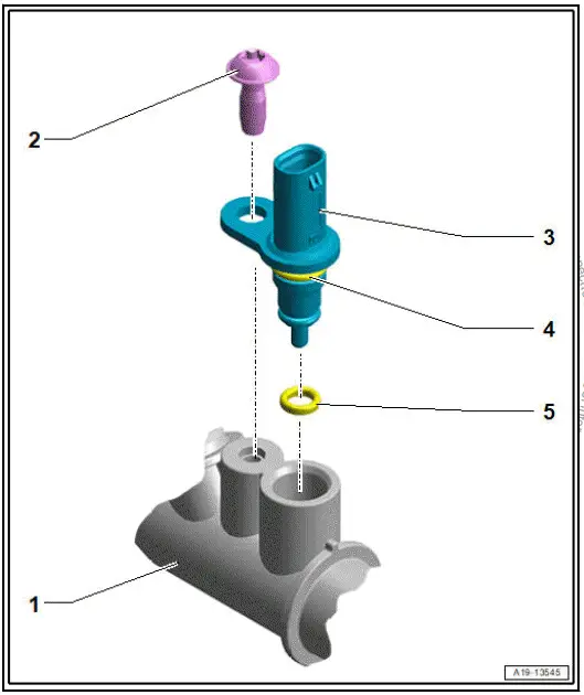 Volkswagen ID.4. Exploded view - coolant temperature senders