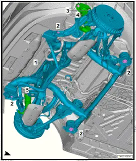 Volkswagen ID.4. Fixing subframe in position 