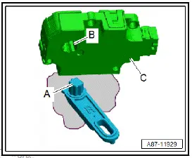 Volkswagen ID.4. Removing and installing control motor for fresh air and air recirculation flap [VX96]