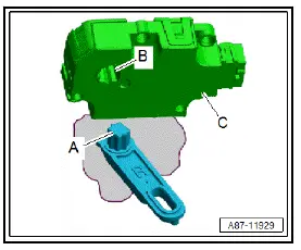 Volkswagen ID.4. Removing and installing control motor for fresh air and air recirculation flap [VX96] 