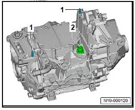 Volkswagen ID.4. Removing and installing power and control electronics for electric drive, front