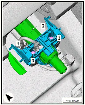 Volkswagen ID.4. Removing and installing control unit for electronic steering column lock J764 