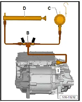 Volkswagen ID.4. Leakage test of electric drive motor, rear