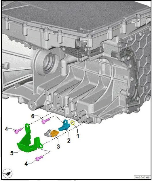 Volkswagen ID.4. Assembly overview - oil temperature sender