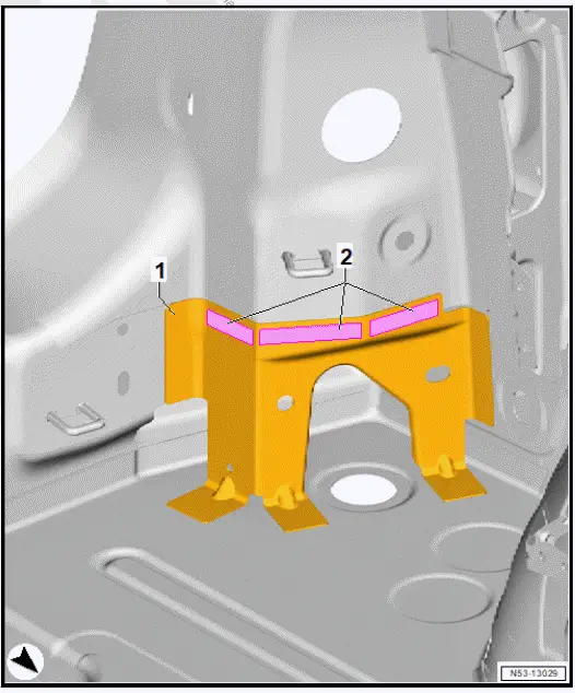 Volkswagen ID.4. Assembly overview - sealing channel support