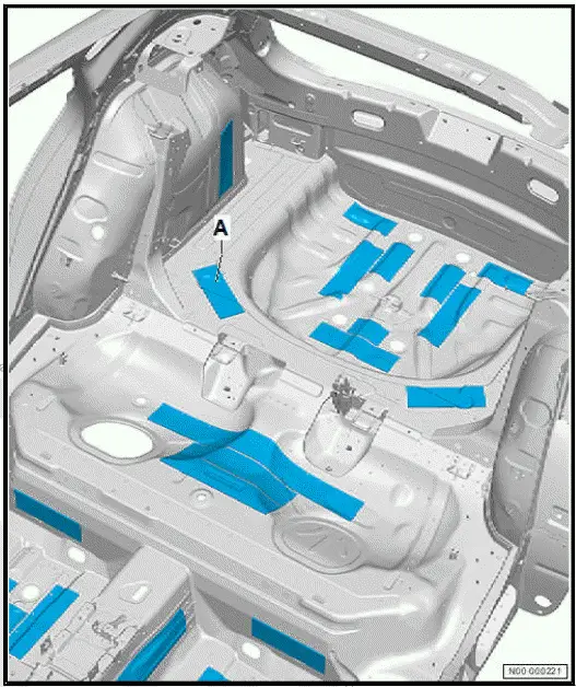Volkswagen ID.4. Overview of fitting locations - vibration damper film