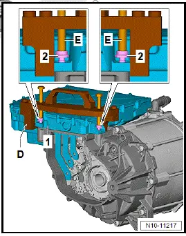 Volkswagen ID.4. Removing and installing power and control electronics for electric drive at rear