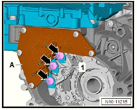 Volkswagen ID.4. Removing and installing power and control electronics for electric drive at rear