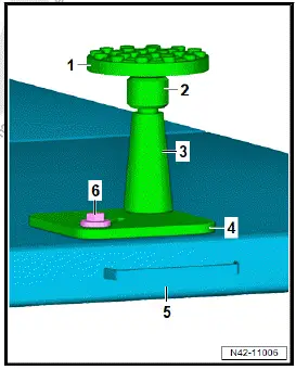 Volkswagen ID.4. Preparing scissor-type assembly platform 