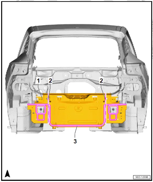 Volkswagen ID.4. Assembly overview - rear apron