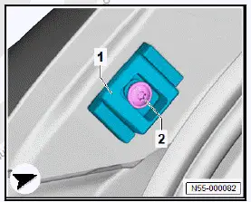 Volkswagen ID.4. Removing and installing adjusting buffer at side