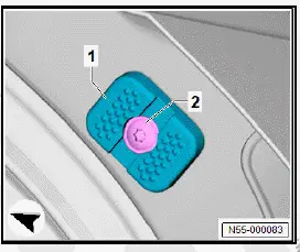 Volkswagen ID.4. Removing and installing stop for adjusting buffer