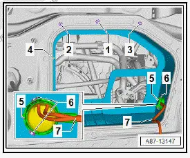 Volkswagen ID.4. Removing and installing air intake cowling