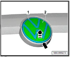 Volkswagen ID.4. Removing and installing badge at rear