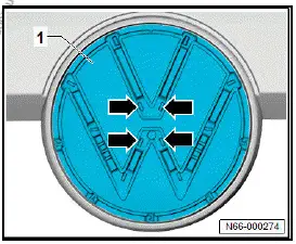 Volkswagen ID.4. Removing and installing badge at rear