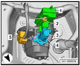 Volkswagen ID.4. Removing and installing brake master cylinder