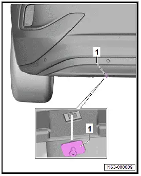 Volkswagen ID.4. Removing and installing bumper cover 