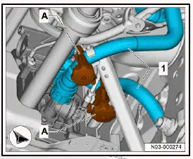 Volkswagen ID.4. Removing and installing charging unit 1 for high-voltage battery AX4