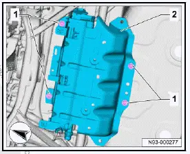 Volkswagen ID.4. Removing and installing charging unit 1 for high-voltage battery AX4