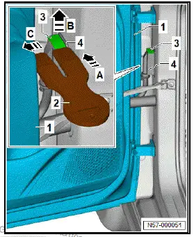 Volkswagen ID.4. Removing and installing door