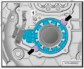Volkswagen ID.4. Removing and installing drive motor rotor position sender, front