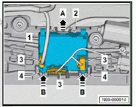 Volkswagen ID.4. Removing and installing roof system control unit J1355