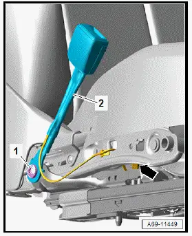 Volkswagen ID.4. Removing and installing front belt buckle 
