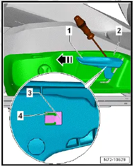 Volkswagen ID.4. Removing and installing seat height adjustment handle