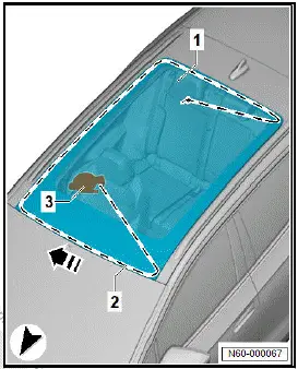 Volkswagen ID.4. Removing and installing glass panel