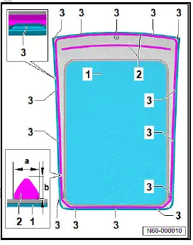 Volkswagen ID.4. Removing and installing glass panel