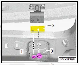 Volkswagen ID.4. Removing and installing hinge, double threaded connection