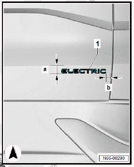 Volkswagen ID.4. Lettering beneath badge