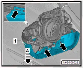 Volkswagen ID.4. Removing and installing lower mirror cover