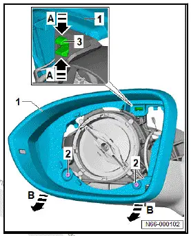 Volkswagen ID.4. Removing and installing mirror trim
